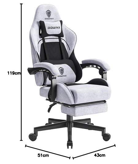 Amazon.co.jp: Dowinx ゲーミングチェア 通気性 ファブリック 椅子